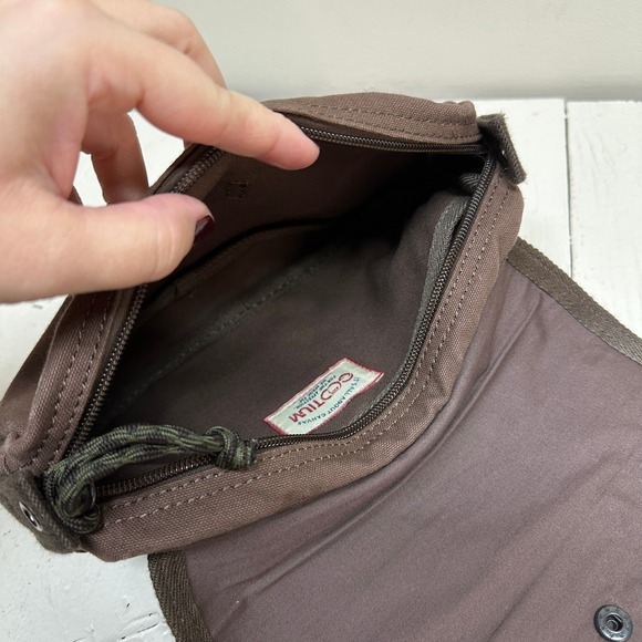 Gootium Brown Canvas Backpack Travel Bag with Leather Accents - Picture 10 of 11